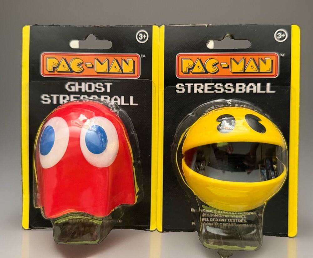 🔥Pac Man & Blinky Bandai Namco Games Stress Balls Desk Toy Paladone BNWT🔥